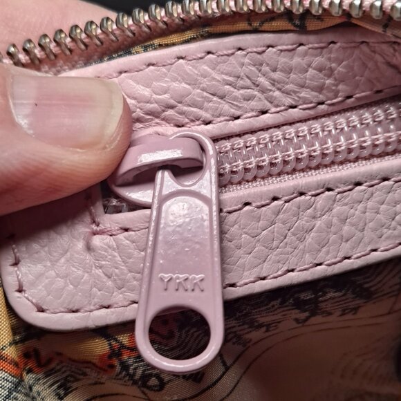 Sharif pink leather crossbody bag with silver-tone hardware - Picture 16 of 16